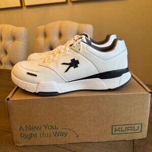 KURU Kinetic 2 Men's Work Shoe Excellent Black White Size 13.5 Anti Slip Comfort